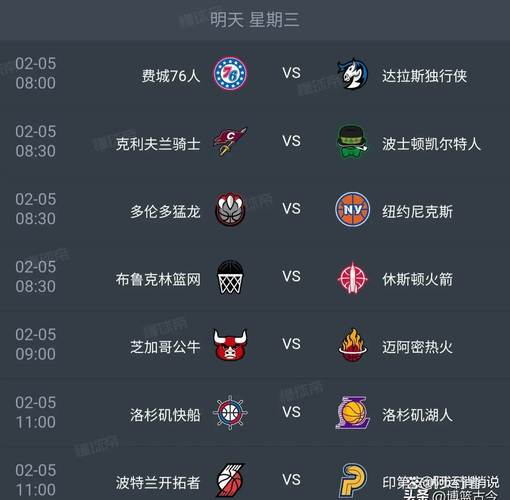 nba比赛的时间表