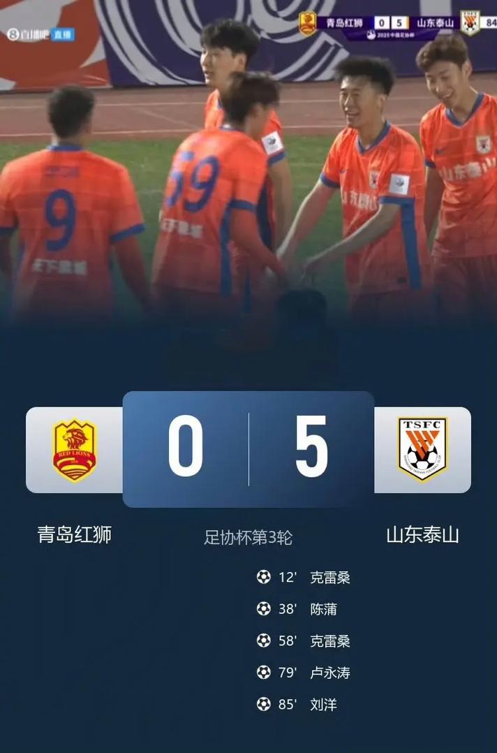 山东泰山球队足协杯新闻