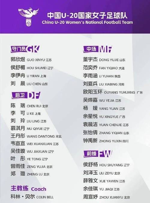 现役国家女足大名单