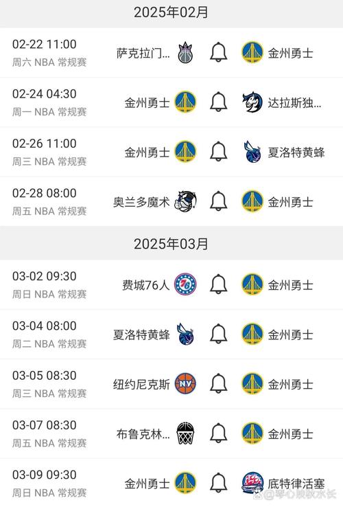 勇士与独行侠季后赛赛程表